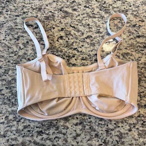 Delimira Strapless Bra 34G Beige Underwire Multiway Convertible H314 Style - Picture 2 of 8